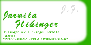 jarmila flikinger business card